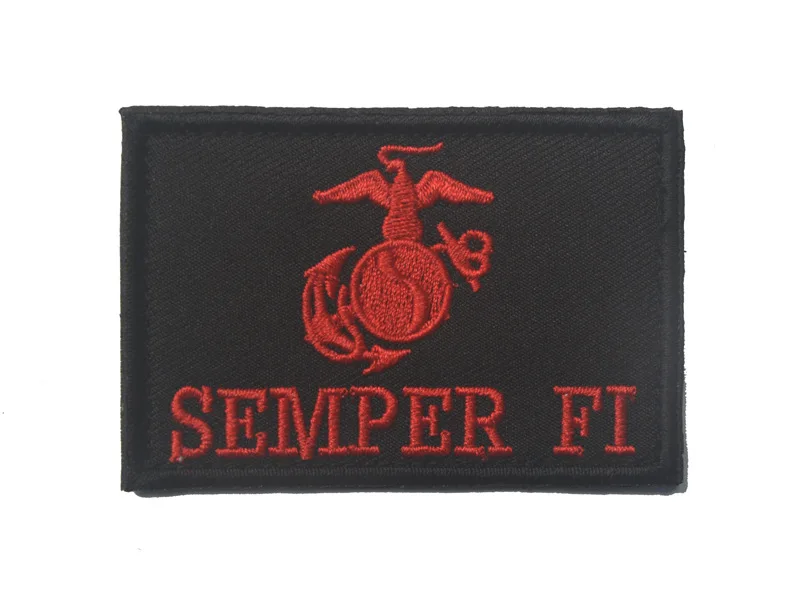 Вышитый американский морской корпус EGA Semper Fi патч Армия USMC боевой тактический патч militare insignias патчи крюк для сумки - Цвет: Антикварное серебро