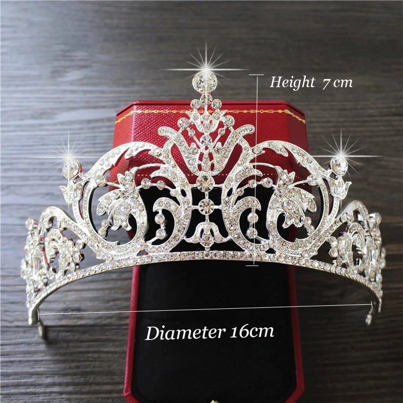 Блестящая Европейская Корона из горного хрусталя для женщин Свадебные короны и
