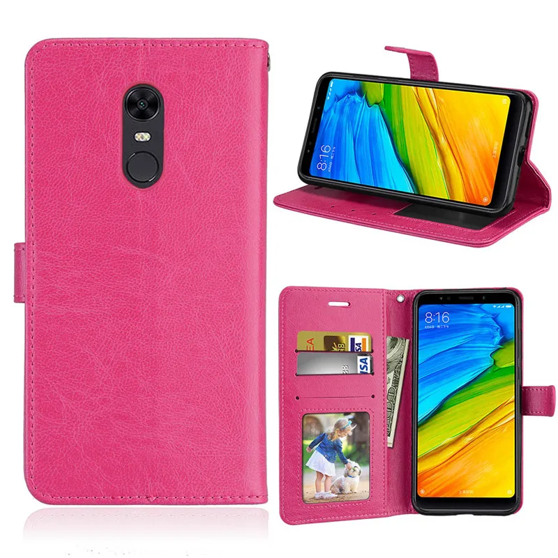 Чехол из искусственной кожи для Xiaomi Redmi 5 Plus чехлы с откидной крышкой в стиле ретро
