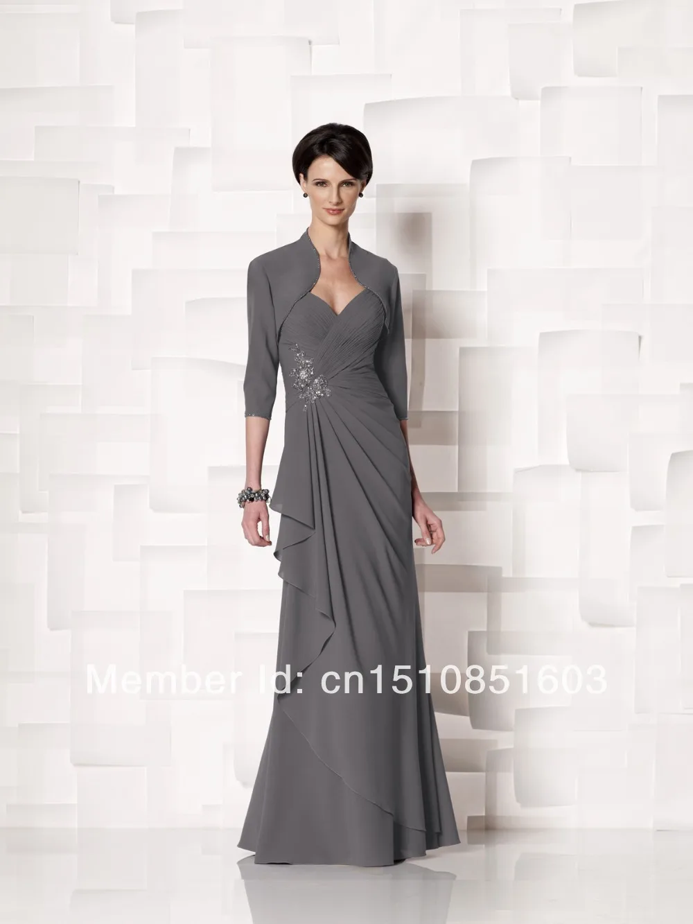 2014 New Arrival High Quality Chiffon Bead sheath MONS071 | Свадьбы и торжества