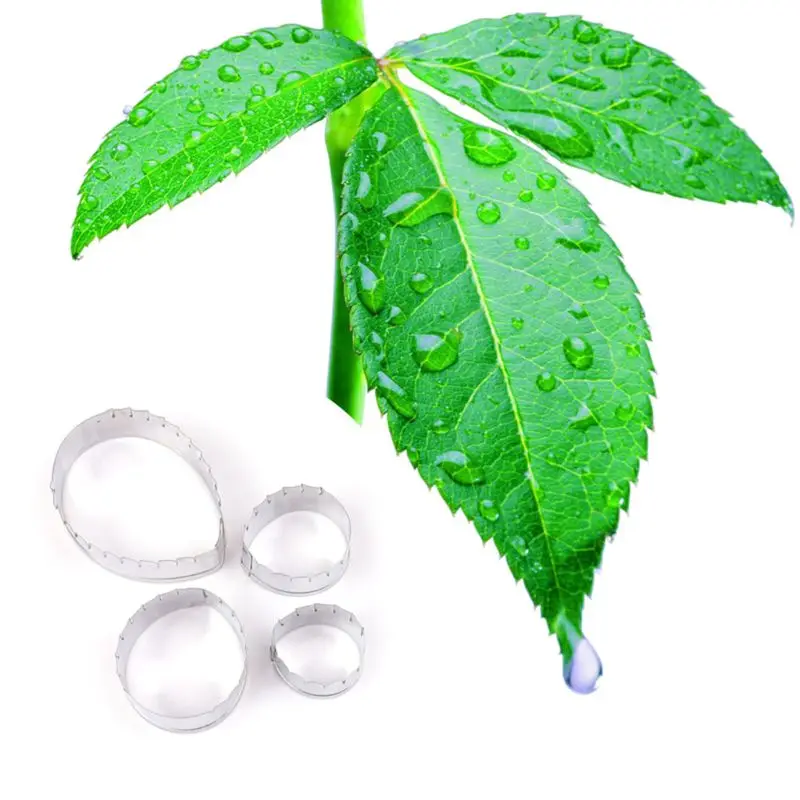 4 шт./компл. форма для печенья в форме листьев розы инструмент помадки украшение