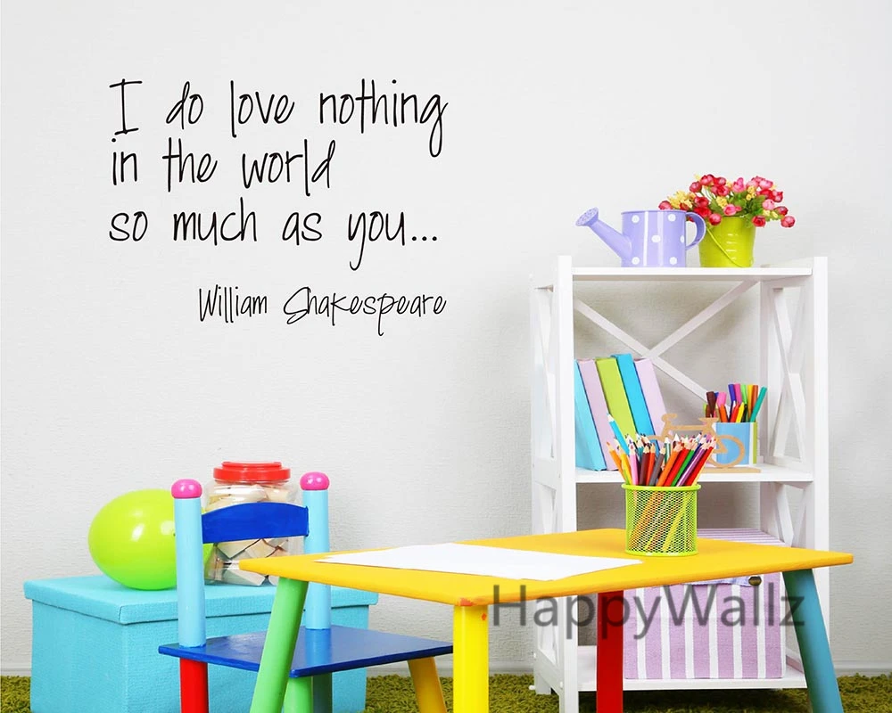 Shakespeare Love Quote Wall Sticker I Do Nothing As Much You Lettering Decals DIY Modern Q40 | Дом и сад