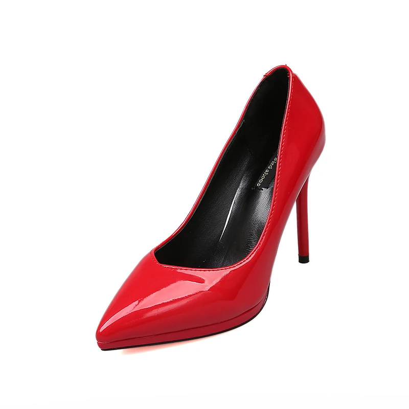 2019 женские туфли лодочки модные однотонные тонкие на высоком каблуке весенне