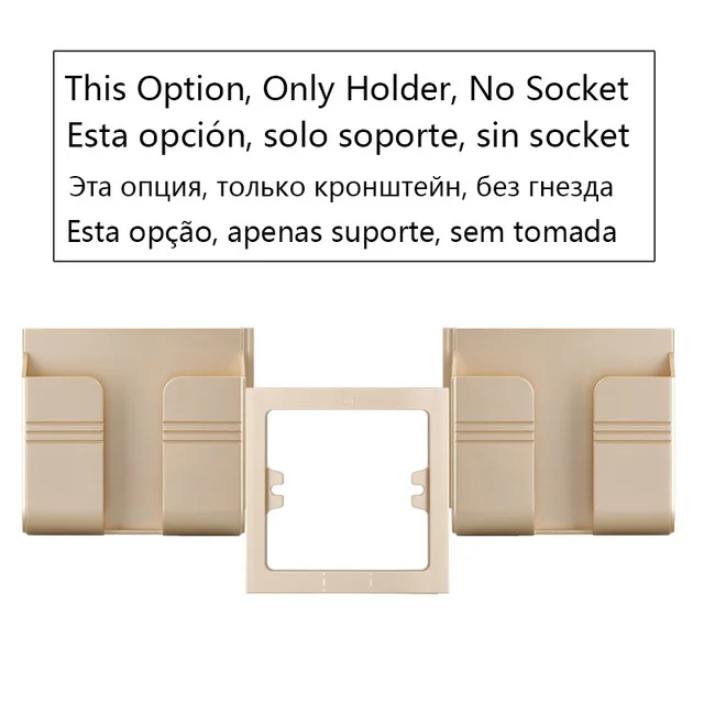 Holder-2 Esooli, двойная USB розетка, розетка с европейской вилкой, 2А, настенное зарядное устройство, адаптер, электрическое настенное зарядное устройство, адаптер для жилых помещений - Тип: Holder-2