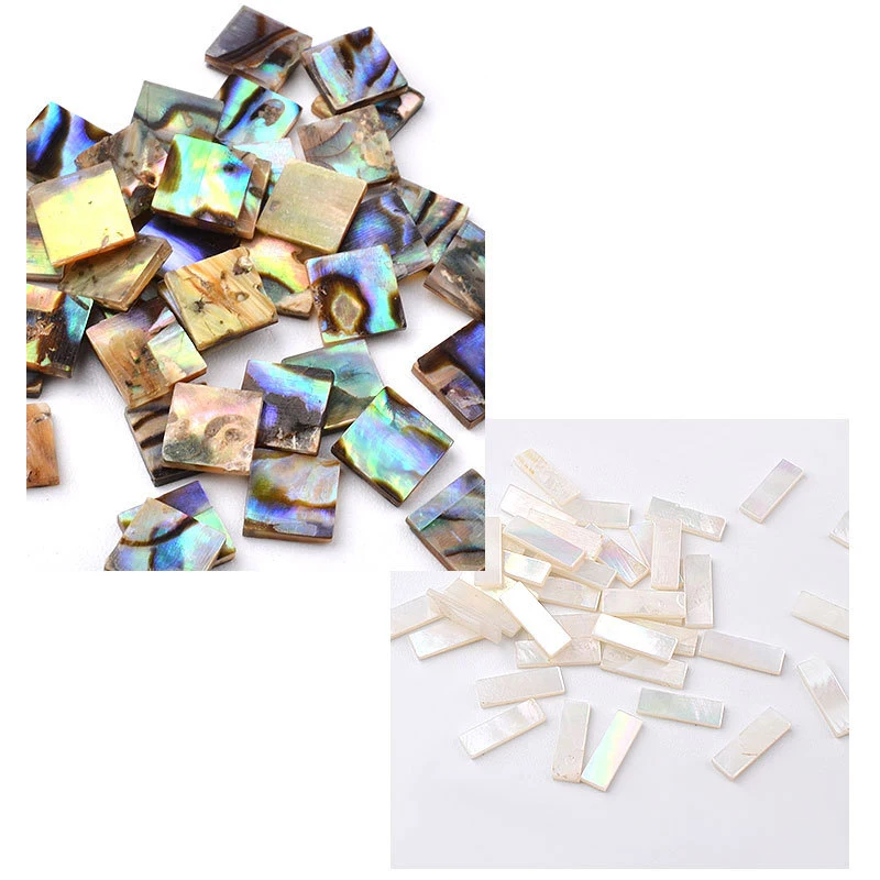 Смешанный Красочный акриловый квадратный камень натуральная раковина стразы
