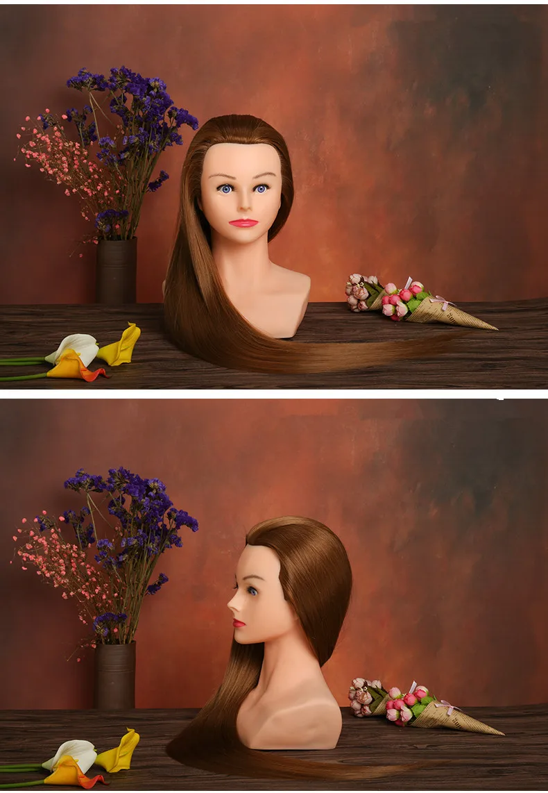 

Best Selling Hairdresser Mannequin Head Training mannequin heads 15% Human Hair Hairdressing plastic Dolls Head For Sale