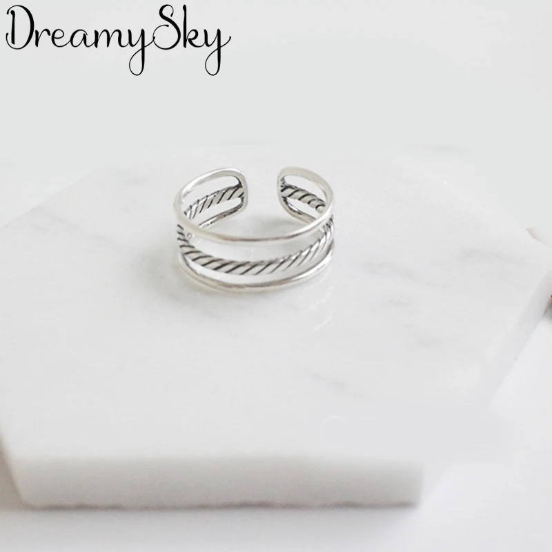 Новые искусственные серебряные кольца в стиле ретро для женщин и девушек подарок