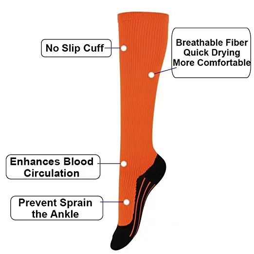 Компрессионные носки для мужчин и женщин с защитой от усталости поддержкой ног