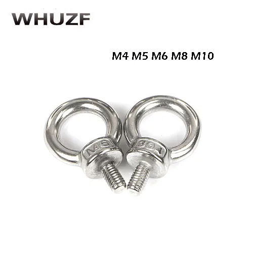 10 шт. M4/M5/M6/M8/M10/M12 304 болты с глазным отверстием из нержавеющей стали кольцевая
