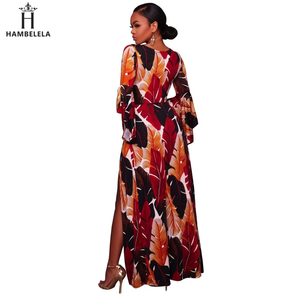 Женское платье с цветочным принтом Hambelela длинное разрезом шорты для вечеринок
