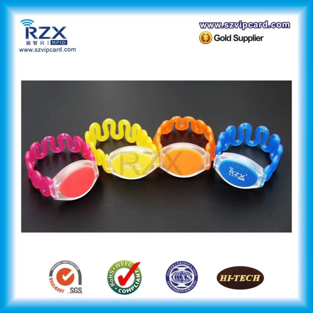 

Free shipping 50PCS rfid bracelet 125Khz TK4100 plastic wristband