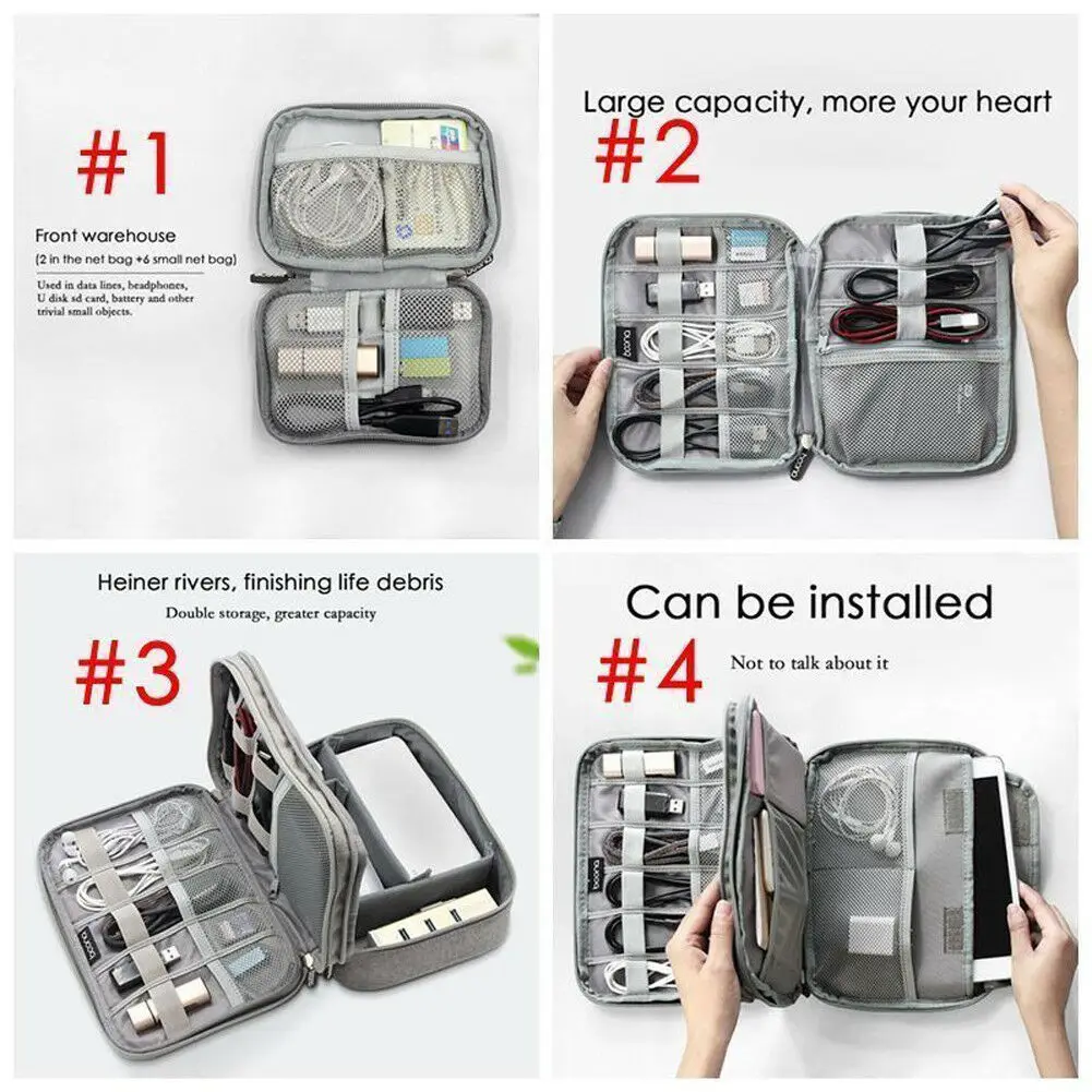 Новинка портативные электронные аксессуары органайзер для кабеля и USB