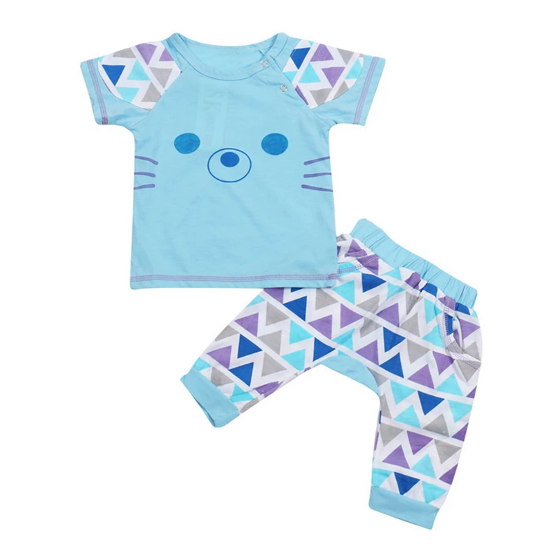 Baby boy clothes 2017 Brand summer style kids sets t-shirt+pants suit girl clothing set cartoon newborn sport suits | Детская одежда и