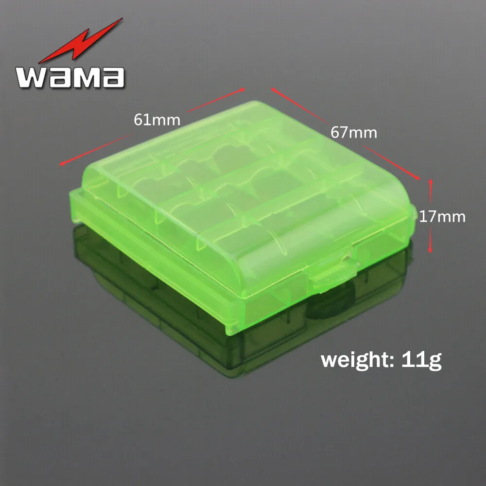 Ящики для хранения батарей Wama AA/AAA/14500 цветных полипропиленовых материалов
