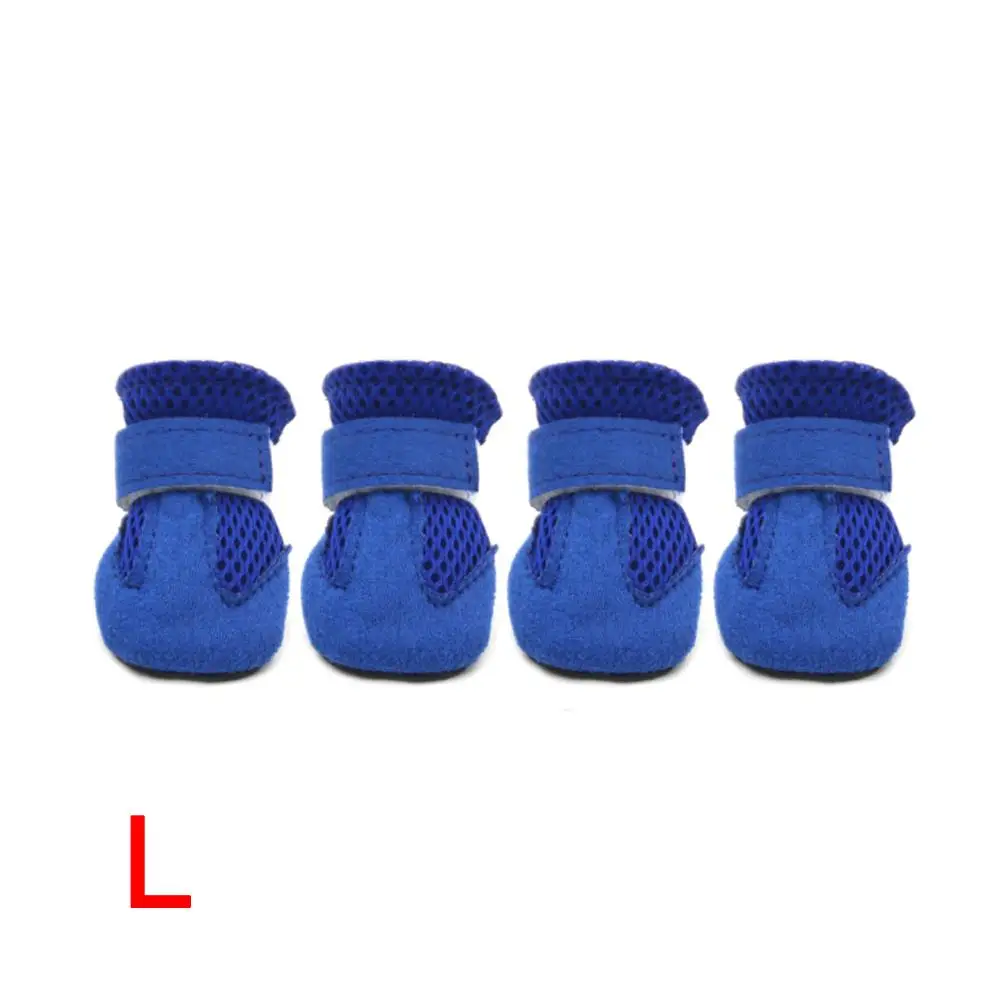 Blue 5X4.5cm SOLEDI 4 шт. товары для домашних животных Одежда для домашних животных одеваются мягкие собаки Рождественский подарок собака кошка обувь защита ноги непромокаемые сапоги Зимние ботиночки - Цвет: Blue 5X4.5cm