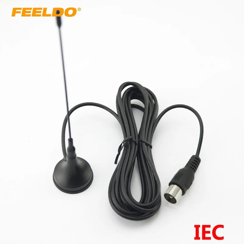 

FEELDO 1 комплект Автомобильная домашняя цифровая антенна ТВ антенна IEC разъем с магнитной базой # AM919