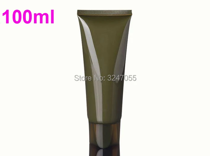 

100ml/g Dark Green Empty Plastic Cosmetic Facial Cleanser Refillable Soft Tube, Makeup Beauty Emulsion Container, Hose Soft Tube