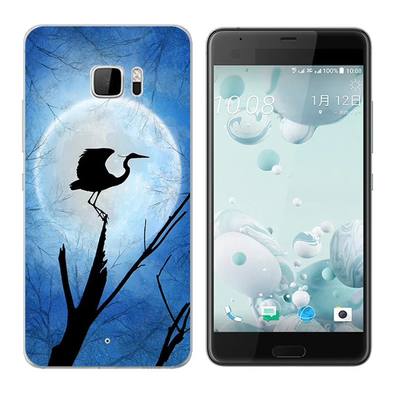 Мягкий ТПУ чехол для HTC U Ultra Case 5 7 "ручной печати силиконовый телефона ультра