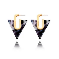 zwpon 2020 new acetate triangle hoop earrings fashion women statement earrings pendientes designer jewelry wholesale