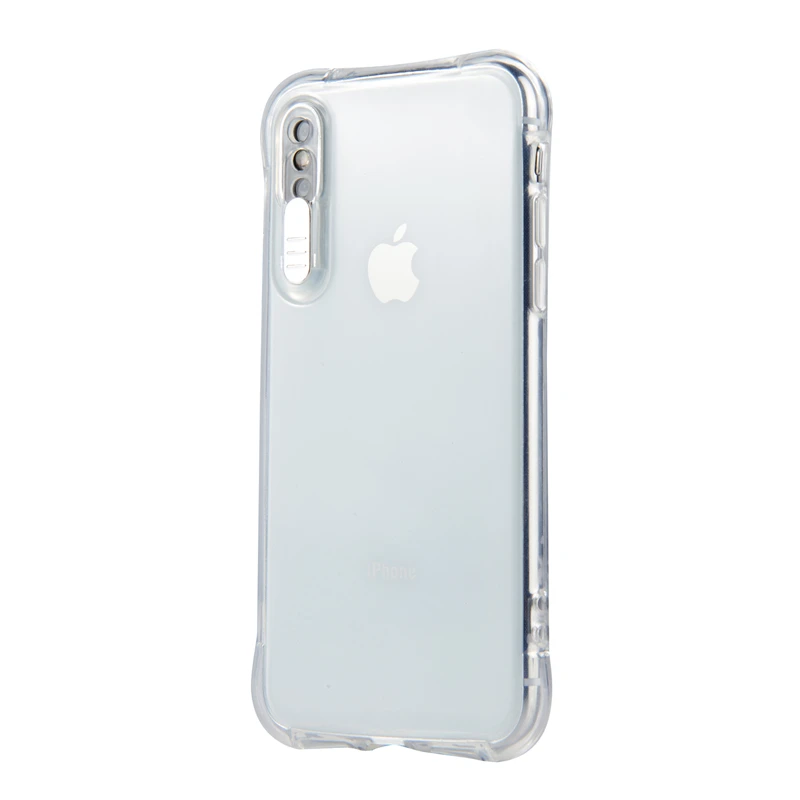 Прозрачный Светодиодный светильник чехол для iPhone X XS MAX XR чехол для смартфона iPhone 7 8 6 6S Plus 7plus 5 5S SE 5SE противоударный чехол с кристаллами - Цвет: Прозрачный