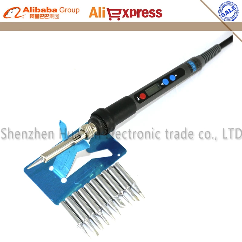 Цифровой Регулируемый Электрический паяльник с ЖК-дисплеем и подсветкой