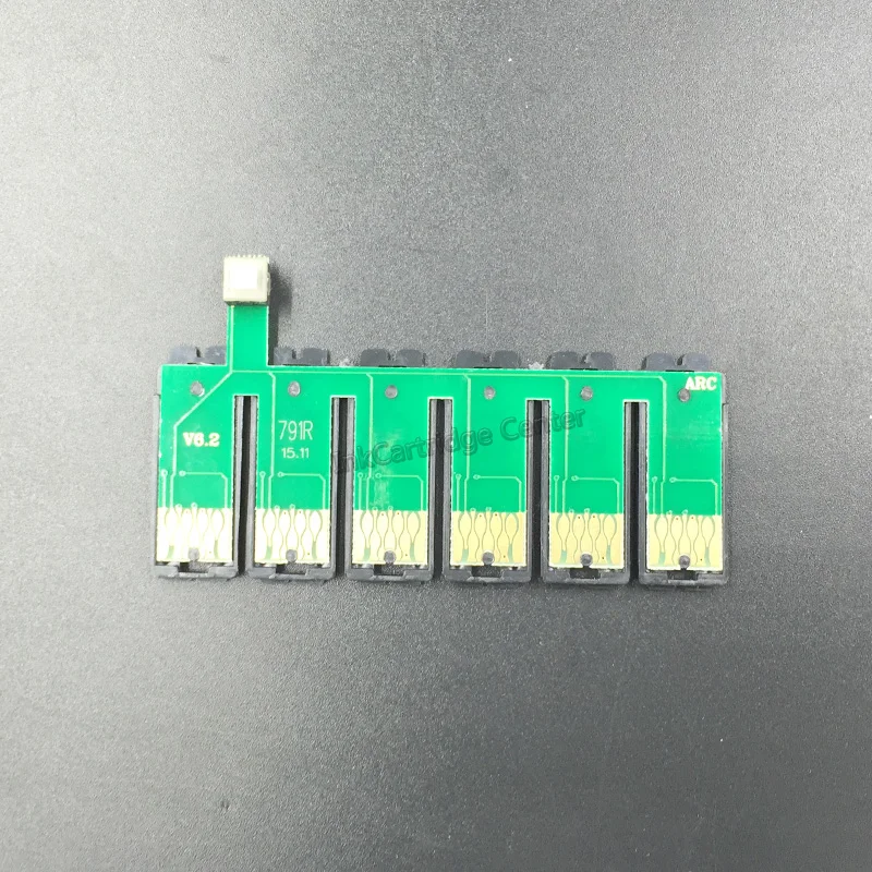 

CISSPLAZA 20pcs T0791 791 auto reset ARC Chip CISS chip compatible for epson R1400 1400 1430 printer combo used for CIS system