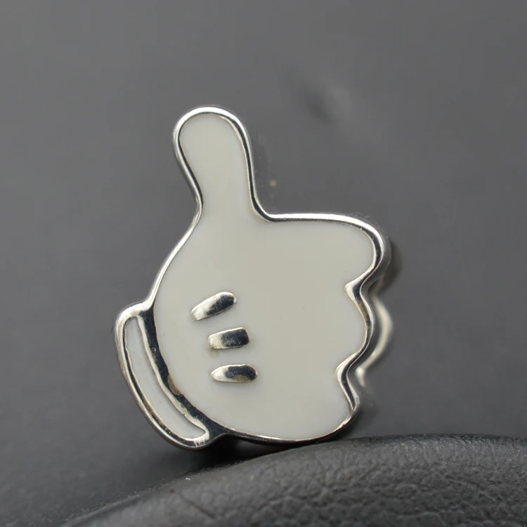 

Fashionable 925 Silver Mickey Commends Gestures Handicraft Dripping Skills Of European And American Women Hot Selling Style