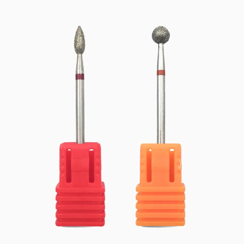 GD0307DAndD050D HYTOOS 2 шт. алмазные сверла для ногтей 3/3" роторные сверла для маникюра, фрезы для кутикулы, электрические сверла, аксессуары, фрезы для ногтей, инструменты - Цвет: GD0307DAndD050D