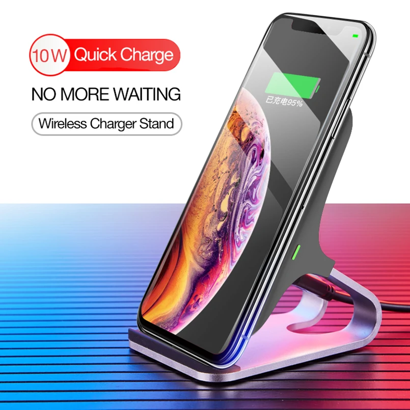 10 Вт Qi Беспроводное зарядное устройство Подставка для Samsung Galaxy Note 9 S10 Быстрая