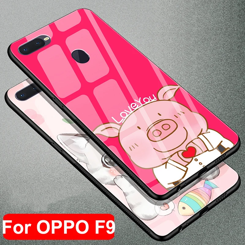Модные закалённое Защитное стекло для OPPO F9 Стекло чехол OPPOF9 Защитная крышка F 9