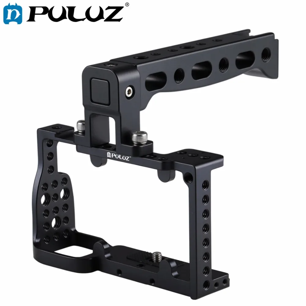

PULUZ Aluminum Alloy Video Camera Cage Handle Protector Stabilizer Video Film Movie Making steadycam for Sony A6300 / A6000