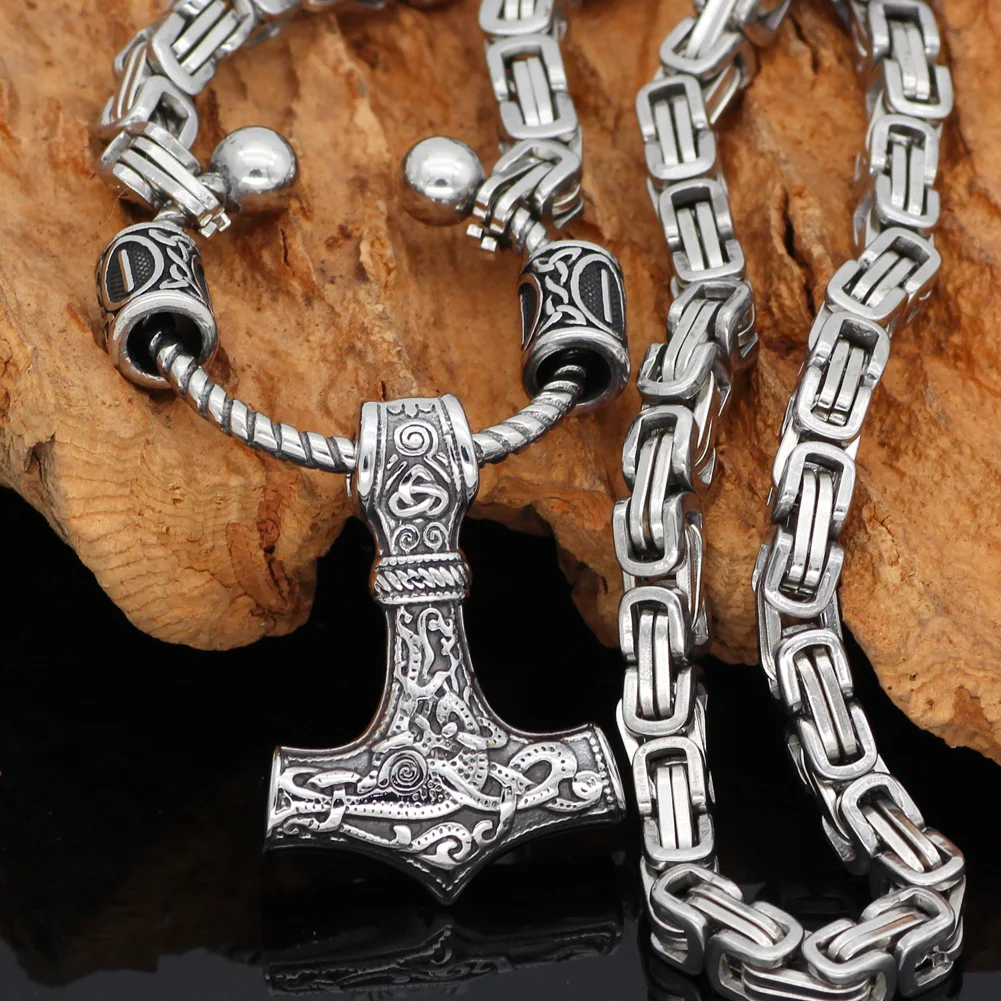 VikingCeltic скандинавский Викинг mjolnir колье молотка Тора из нержавеющей стали для