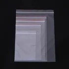 Прозрачный небольшой замок типа молния пластиковый пакет для ювелирных изделий, многоразовый прозрачный пластиковый пакет для пакет с застежкой, толщина 0,08 мм, 50 шт.