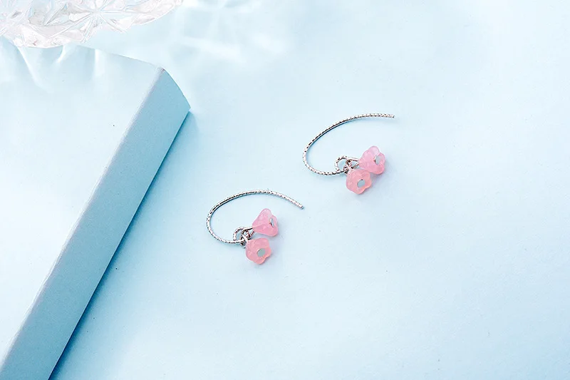 Lovely Sweet Pink Mini Sakura Earring Studs for Women Girls Simple Cute Korean Style Wholesale Jewelry Accessaries | Украшения и