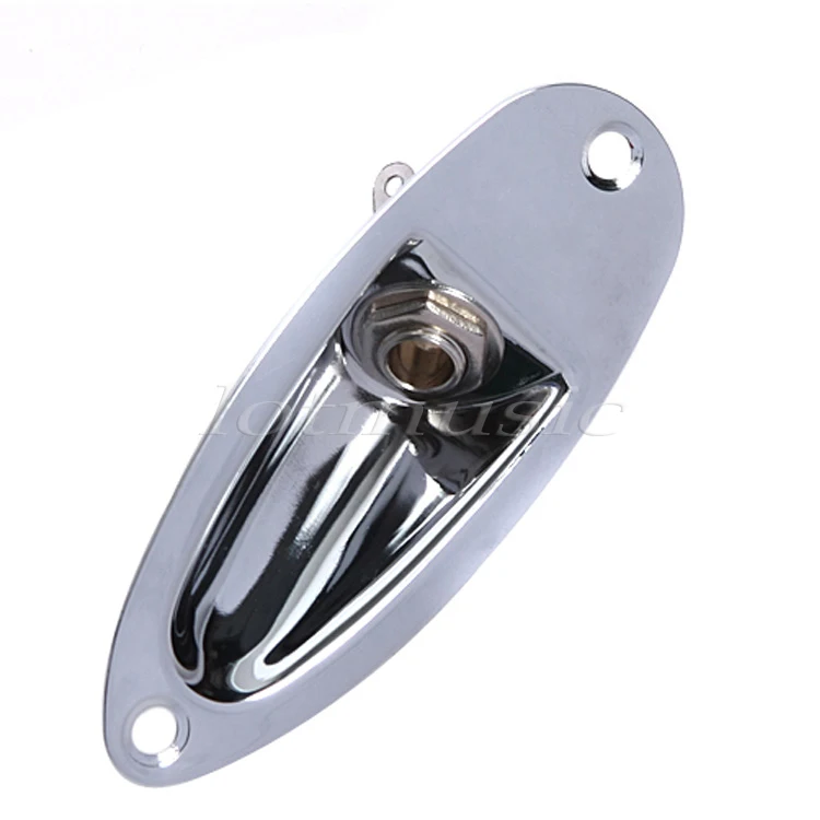 

Guitar Jack Plate for Electric Guitar Replacement Parts Chrome