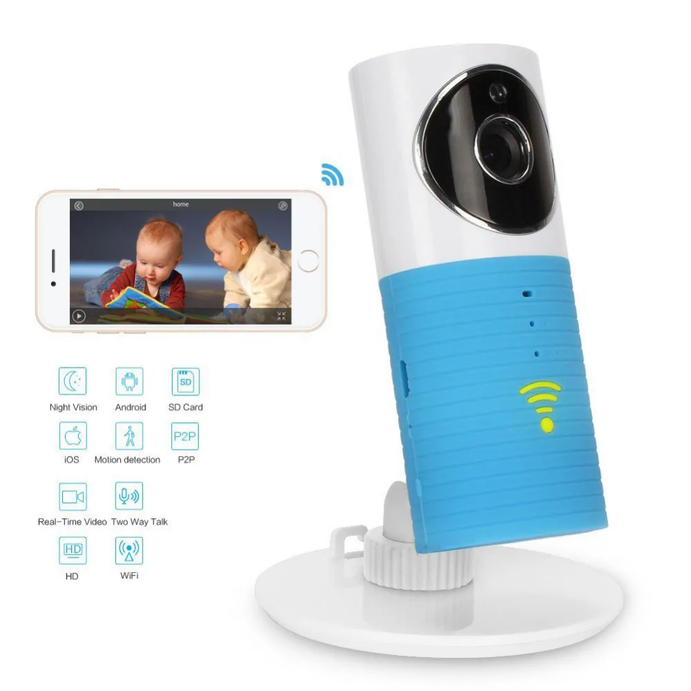 Baby Monitor Wireless Wifi Nightvision Intercom Camera Video Support For IOS Android Security With | Мать и ребенок