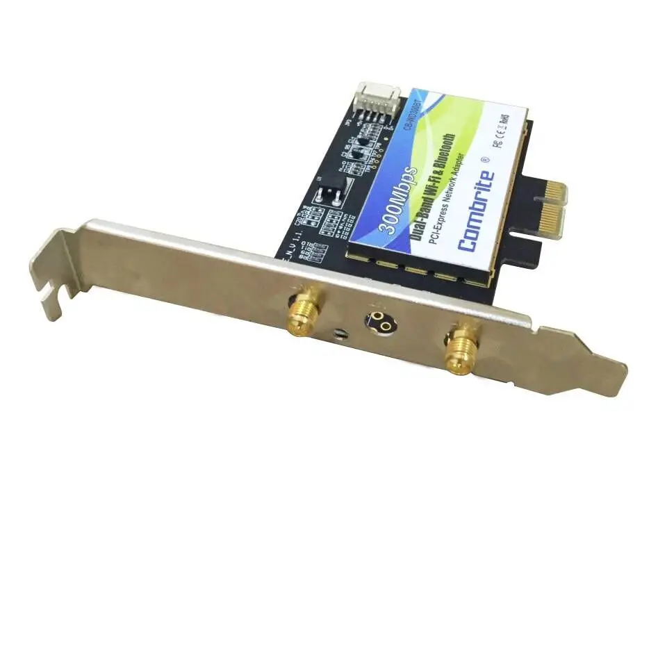 300 Мбит/с Настольный ПК PCIe адаптер для Atheros Ar5b22 карта + антенна двухдиапазонный WiFi