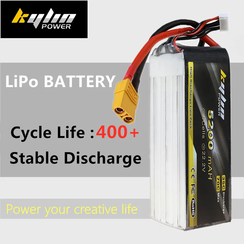 Lipo battery 6S 22.2V 5200mAH 35C/70C Max Large capacity RC Drones airplane high rate Lithium Battery | Игрушки и хобби