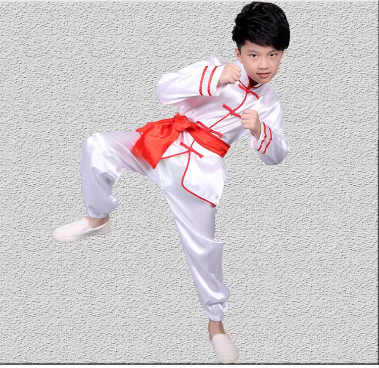 Tae Kwon Do Kids Wushu/Китайская традиционная одежда для мальчиков китайский костюм