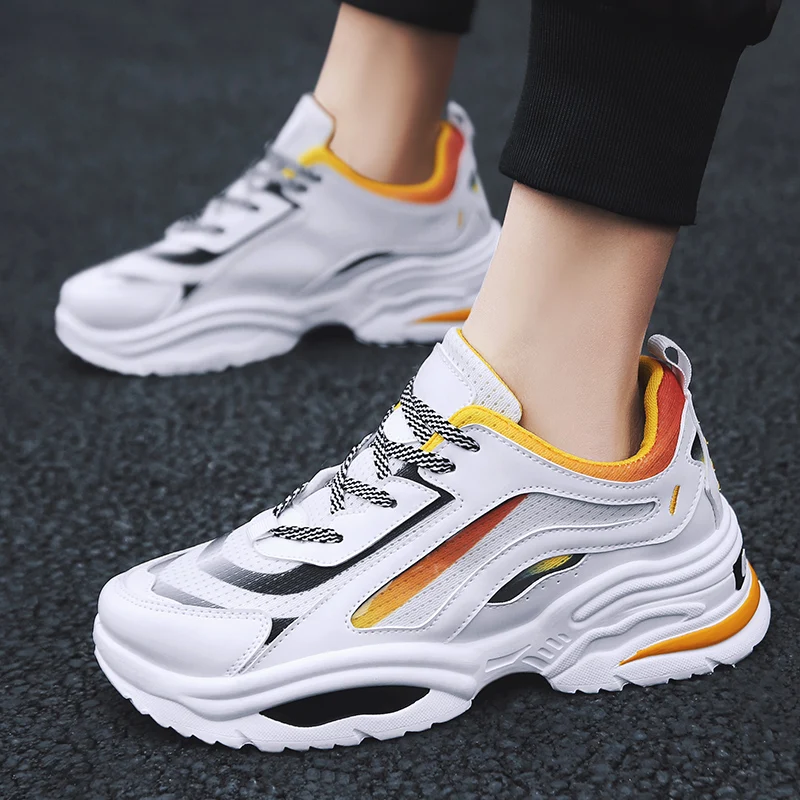 New 2019 Spring Breathable Men Shoes Casual Mesh Light For Lovers Lace Up Flats Sneakers Big Size 39-44 XMR3061 | Обувь