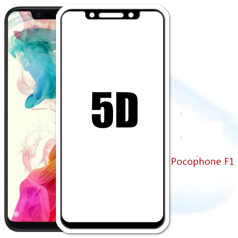 5D Защитное стекло для Xiao mi Pocophone F1, закаленное стекло для Xiao mi Me Little F 1, Защитное стекло для экрана Xio mi Pocofone F1