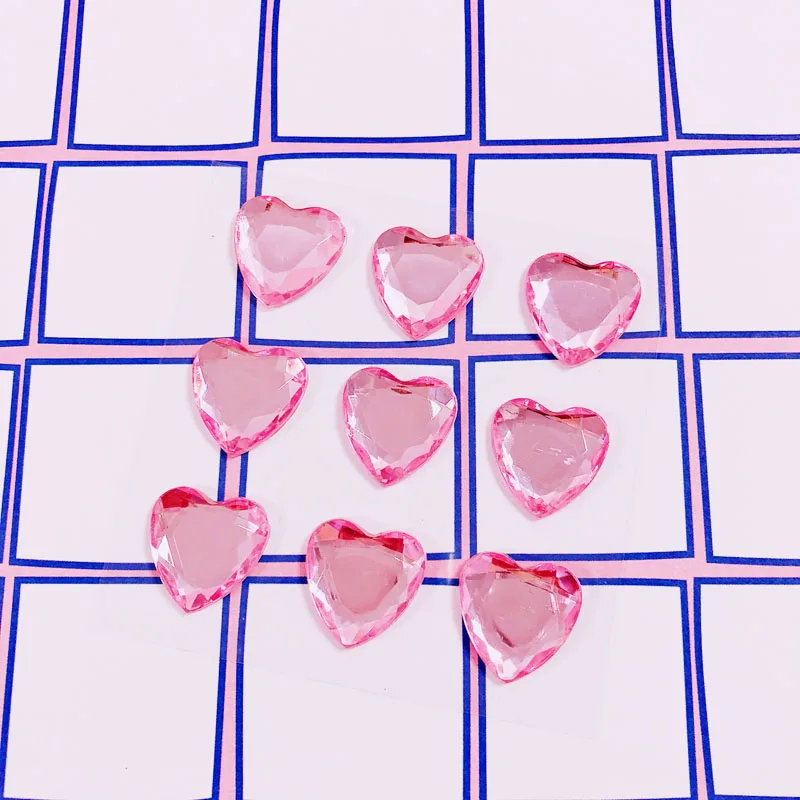 Pink 3D «любящее сердце» бриллиантовые наклейки мусор журнал альбом Happy planner телефон украшения наклейки для скрапбукинга DIY ремесло фотоальбомы - Color: Pink