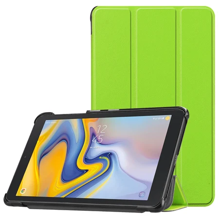 SMTABA T387 KST GN Чехол-книжка с подставкой для samsung Galaxy Tab A 8,0 T387 SM-T387 8,0 дюймов, треугольная крышка, чехол для планшета+ пленка+ ручка - Цвет: SMTABA T387 KST GN