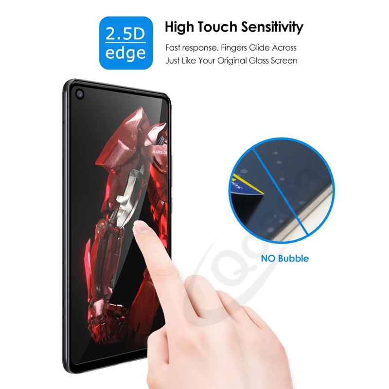 Qosea For Huawei Nova 4 Screen Protector 9H Full Film Cover 3 4D Curved Surface Edge Protective Tempered Glass | Мобильные телефоны