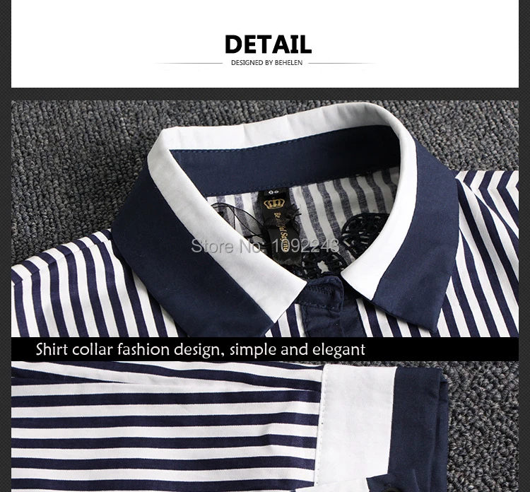 2014 Real Women Blouse Blouses Autumn New Female And Striped Long-sleeved Cotton Shirt Lapel Fashion Ladies Diamond Openwork Ms |