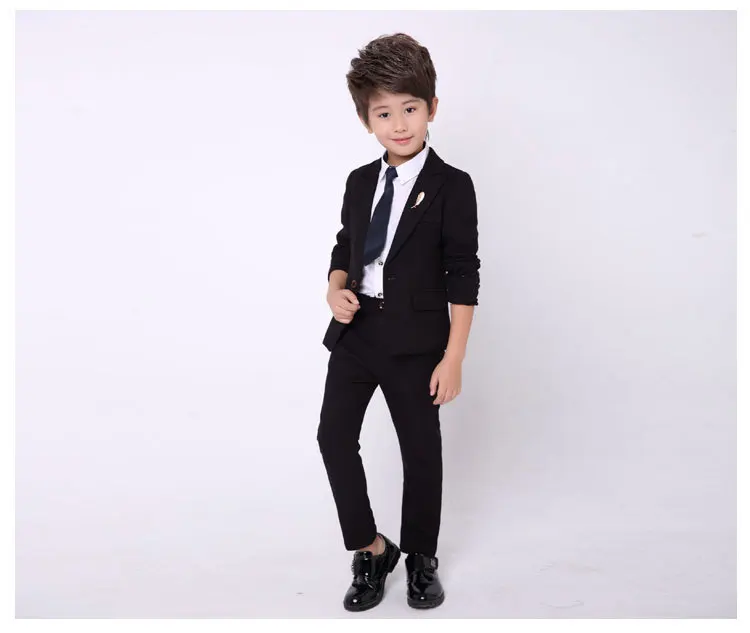 Черные/синие костюмы для мальчиков на свадьбу детские выпускного вечера черные