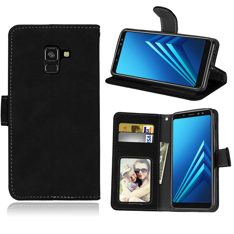 JYERAECOM Высокое качество флип чехол бумажник для samsung Galaxy A8 2018 PU кожаный плюс
