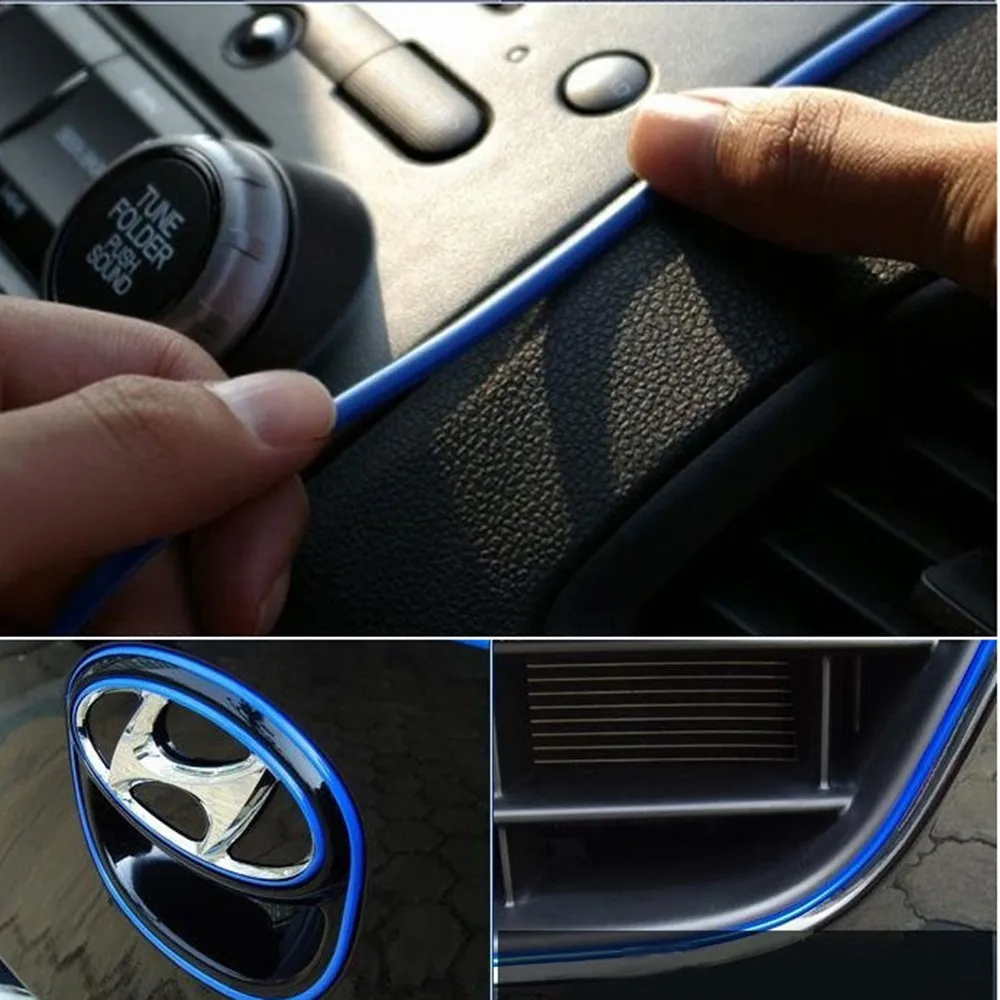 

5m/roll DIY Delicate Car Moulding Trim Strip Line For Car Interior Exterior Decorative Sticker Strip Line Car-styling moulding