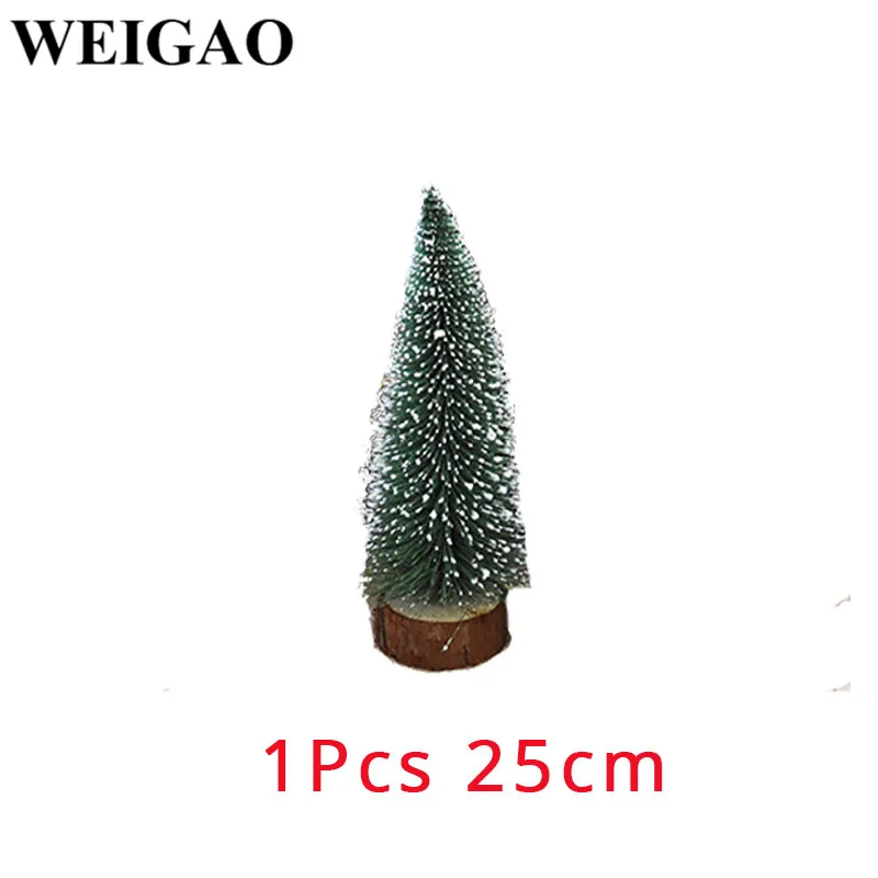 WEIGAO 10-30 см рождественские украшения из натурального ротанга венки и Мини искусственная деревянная новогодняя елка дерево кулон рождественские принадлежности - Цвет: 25cm