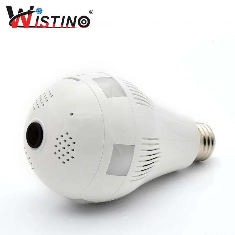 Wistino WiFi камера Крытый панорамный VR ip рыбий глаз 960P лампочка Беспроводная